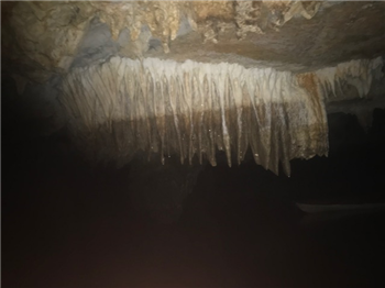 Kayaking through the cave